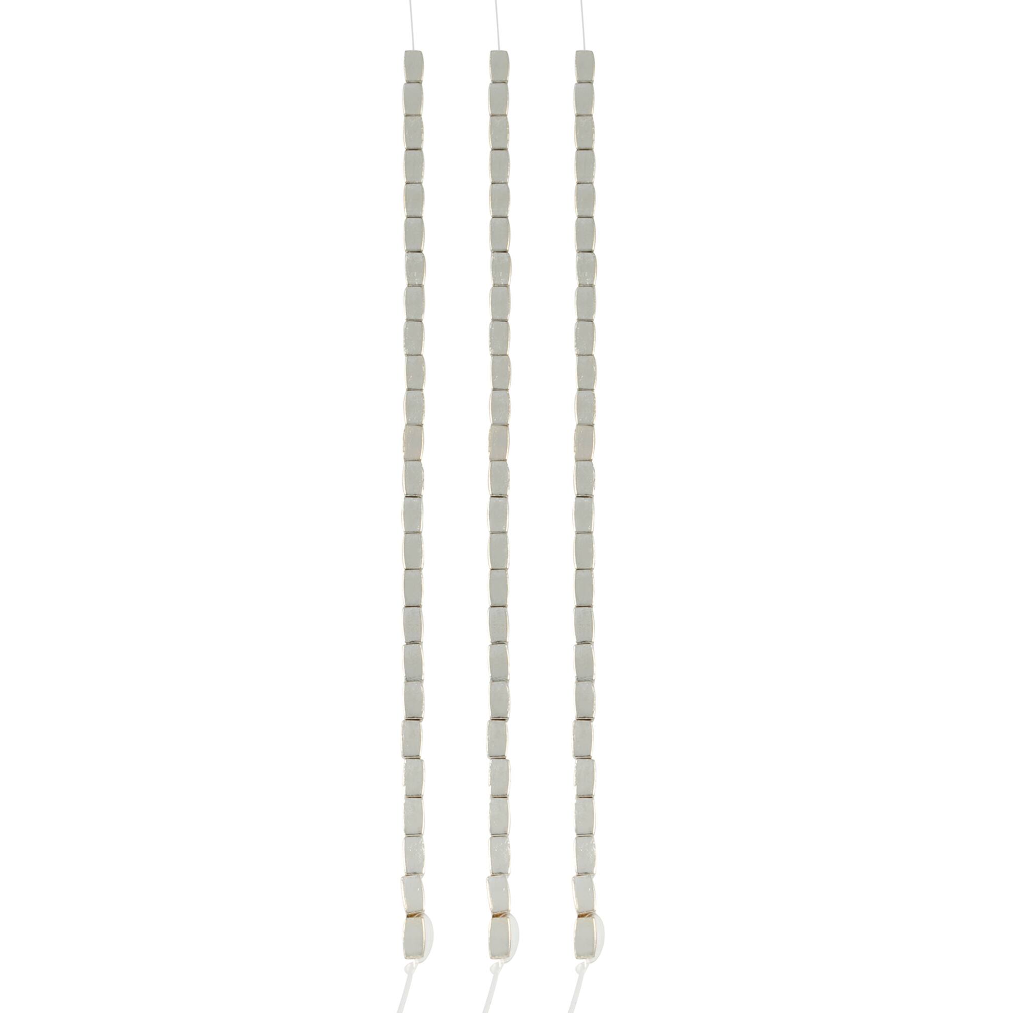 Silver Metal Square Tube Beads, 5mm by Bead Landing™